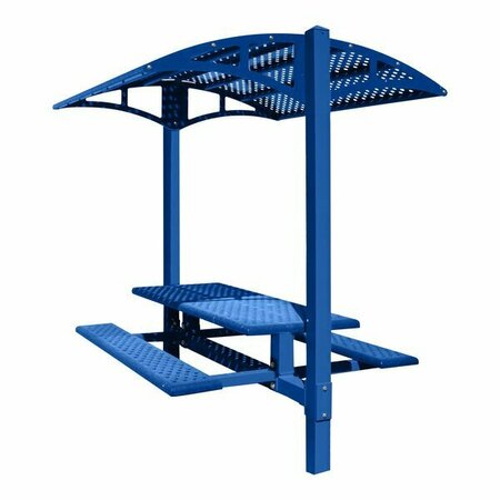 PARIS SITE FURNISHINGS PSF Shade Series 6' Signal Blue Picnic Table with Canopy - 85.5'' x 78'' x 97.375'' 969DPS6PSSBSB